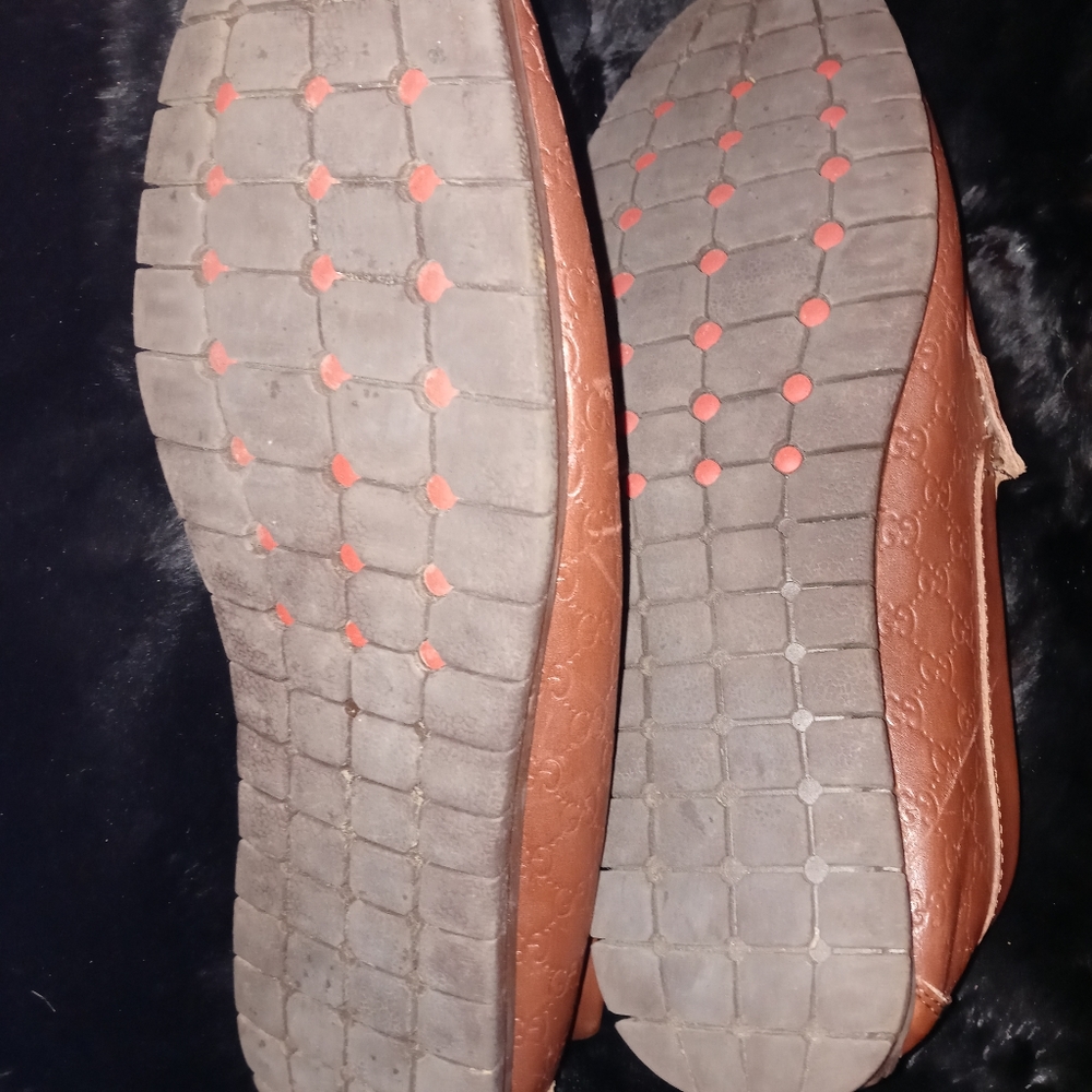 Vintage Gucci Men Brown Leather Loafers NWOT - Picture 4 of 11